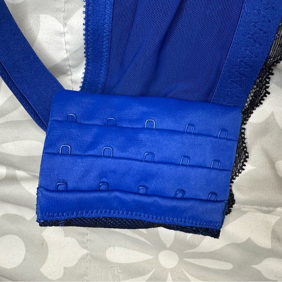 Blue Lace Trim Bra - Torrid - Picture 5 of 8